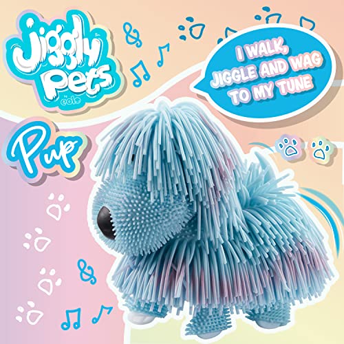 eolo sport hk Jiggly Pets Pearlescent Puppy Blue Interactive Electronic Puppy toy with sounds music and movement Animal Toys Interactive pets Walking toy puppy