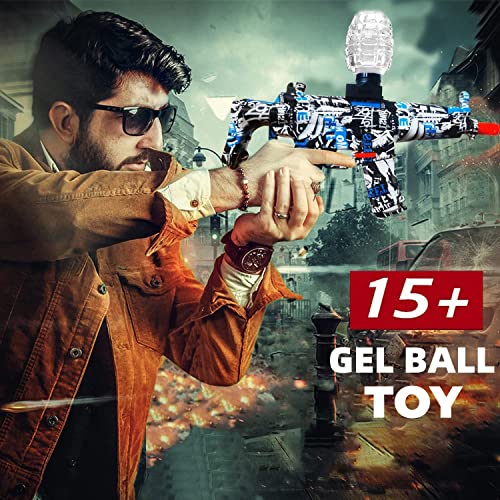 Gel Ball Toy, Electric Gel Ball Blasters With Goggles 50000 Balls For Outdoor Sports And Team Fighting Games, Suitable For Teens 15+ (Blue)