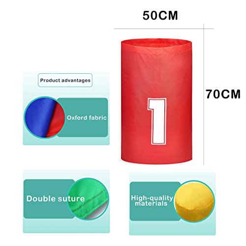 Yucoolili Sports Day Kit Outdoor Game Set Includes Sack Race, Egg And Spoon, Bean Bag Toss 3-Legged Game Outdoor Garden Party Carnival Games for Kids Children & Adults