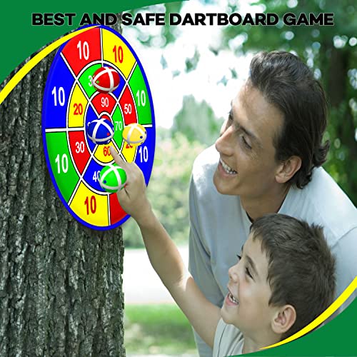 25.5" Large kids Dart Board with 12 Sticky Balls, Kids Ball Games, Indoor Game/Outdoor Game/Garden Game/Board Game/Fun PartyGame Toys, Birthday Gifts for 3-12 Year Old Boys Girls(65cm)