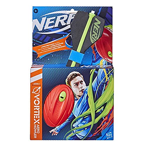 Nerf Vortex Aero Howler Foam Ball – Classic Long-Distance Football - Flight-Optimizing Tail - Hand Grip – Indoor and Outdoor Fun, for 6 YEARS+