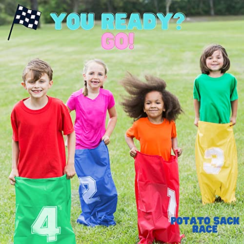 Yucoolili Sports Day Kit Outdoor Game Set Includes Sack Race, Egg And Spoon, Bean Bag Toss 3-Legged Game Outdoor Garden Party Carnival Games for Kids Children & Adults