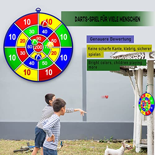 25.5" Large kids Dart Board with 12 Sticky Balls, Kids Ball Games, Indoor Game/Outdoor Game/Garden Game/Board Game/Fun PartyGame Toys, Birthday Gifts for 3-12 Year Old Boys Girls(65cm)
