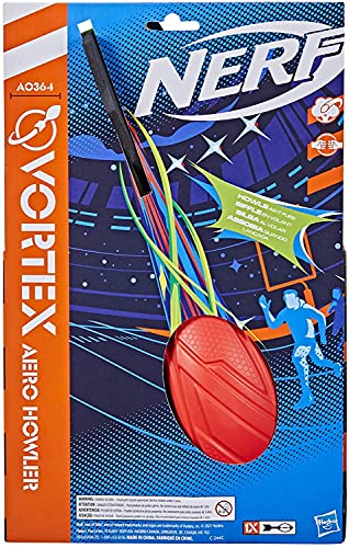 Nerf Vortex Aero Howler Foam Ball – Classic Long-Distance Football - Flight-Optimizing Tail - Hand Grip – Indoor and Outdoor Fun, for 6 YEARS+