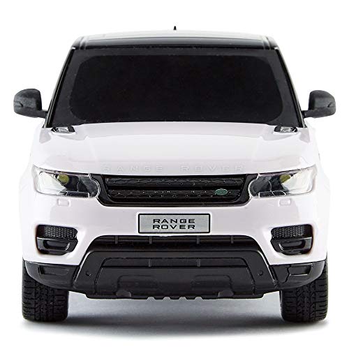 CMJ RC Cars TM Range Rover Sport Remote Control Car 1:24 scale with Working LED Lights, Radio Controlled Supercar (Range Rover Sport White)