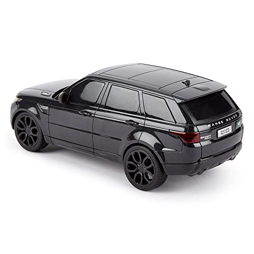 CMJ RC Cars TM Range Rover Sport Remote Control Car 1:24 scale with Working LED Lights, Radio Controlled Supercar (Range Rover Sport Black)