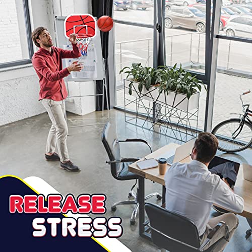 Dreamon Basketball Hoop Wall Mounted, Indoor Basketball Hoop for Bedroom, Kids Basketball Hoop and Backboard Set with Net Ball and Pump Portable Indoor Outdoor Sport Toys for Kids