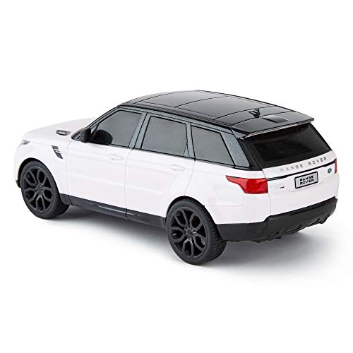 CMJ RC Cars TM Range Rover Sport Remote Control Car 1:24 scale with Working LED Lights, Radio Controlled Supercar (Range Rover Sport White)