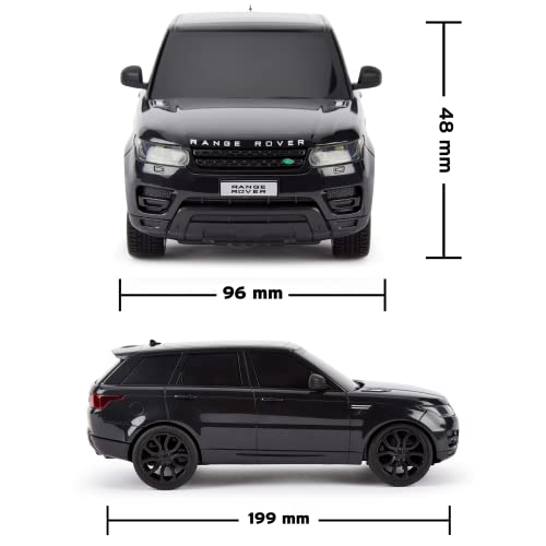CMJ RC Cars TM Range Rover Sport Remote Control Car 1:24 scale with Working LED Lights, Radio Controlled Supercar (Range Rover Sport Black)