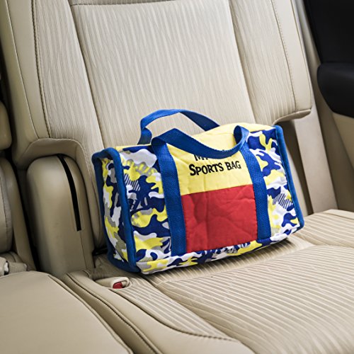 Prextex My First Sports Bag Playset Plush Toy w/Stuffed Plush Basketball, Baseball, Small Soccer Ball & Football, Plush Ball Stuffed Toy for Toddlers, Playground Balls for Toddlers Age 1-3