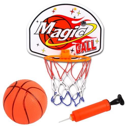 SULOLI Basketball Hoop Basketball Set for Kids Portable Indoor Outdoor Toys Kids Sport Games for Boys Girls 6 7 8 9 Year Old