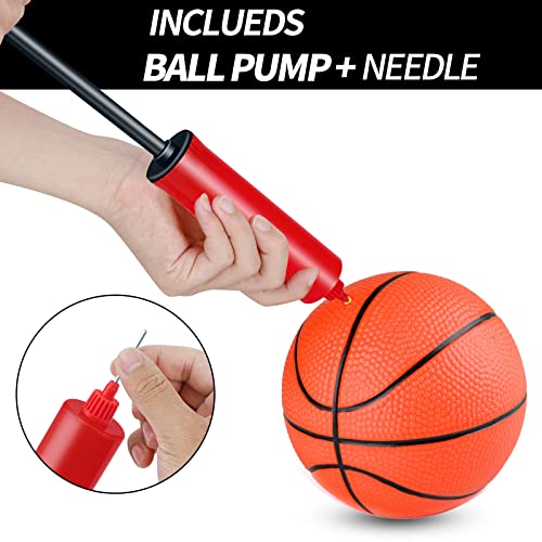 Ynanimery 8 Pack Soft Sports Balls for Toddlers with Air Pump - Ball Toys for Kids Toddlers, Include Soccer Ball & Basketball & Football & Tennis Ball & Spike Ball & Playground Balls (8Pcs Balls)