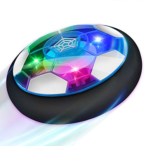 Growsland Kids Hover Soccer Ball Gift Boys Girls Age 3,4,5,6,7,8,9-12 Year Old Rechargeable Air Power Sport Football Game Colorful LED Light & Foam Bumpers Indoor Outdoor Soccer Disk Toy