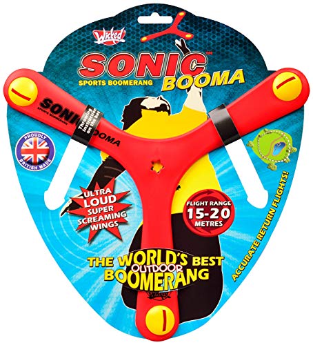 Wicked Sonic Booma Sports Boomerang with Advanced Tri-blade Design, Stable & Accurate Return Flight, 15-20m Range
