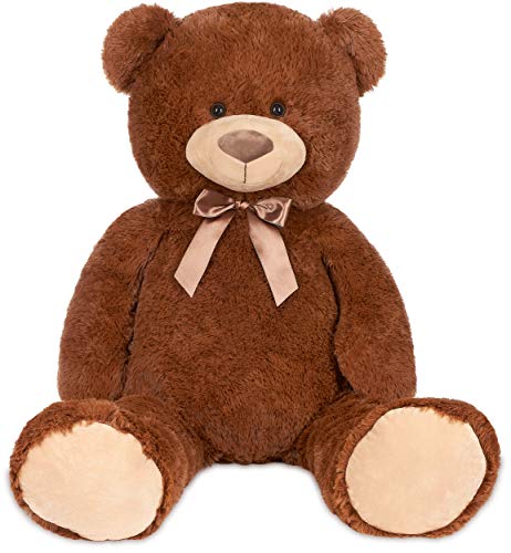BRUBAKER XXL Teddy Bear 40 Inches (100 Cm) Brown Soft Toy Cuddly Toy Stuffed Animal