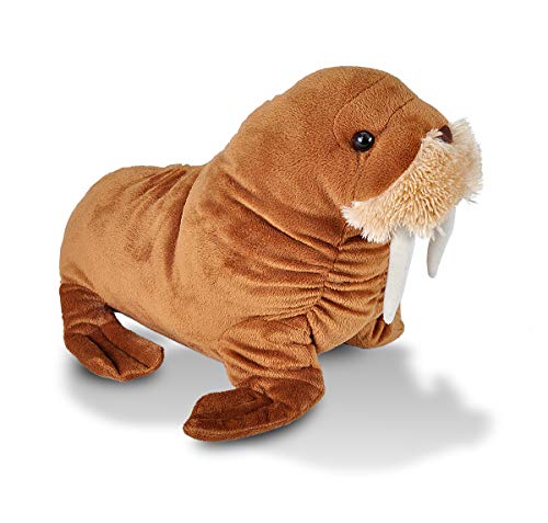Wild Republic Walrus Plush Soft Toy, Cuddlekins Cuddly Toys, Gifts for Kids ,Brown,30 cm