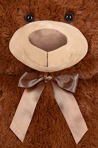 BRUBAKER XXL Teddy Bear 40 Inches (100 Cm) Brown Soft Toy Cuddly Toy Stuffed Animal