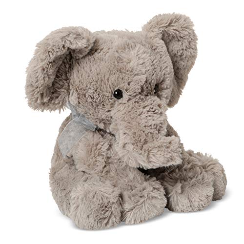 Grey Elephant Plush Teddy Bear - Baby Teddy For Newborn, Soft Toys For Babies, Elephant Toy For Christening, Baby Shower, Birthday or Christmas Toys for Kids, Elephant Teddy Bears For Babies
