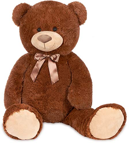 BRUBAKER XXL Teddy Bear 40 Inches (100 Cm) Brown Soft Toy Cuddly Toy Stuffed Animal
