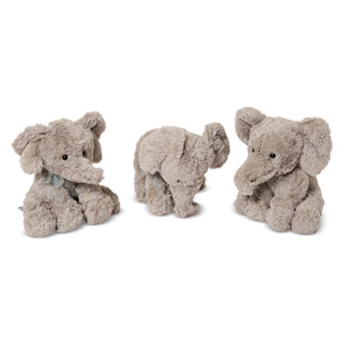 Grey Elephant Plush Teddy Bear - Baby Teddy For Newborn, Soft Toys For Babies, Elephant Toy For Christening, Baby Shower, Birthday or Christmas Toys for Kids, Elephant Teddy Bears For Babies
