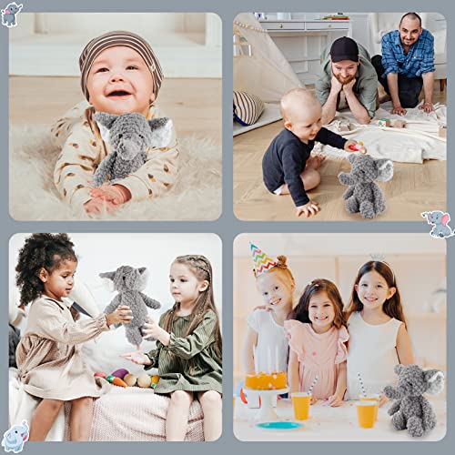 Tizund Plush Elephant Plush Toy，Super Soft Animal Stuffed Plush Toy，Lovely Lil Grey Elephant Cuddly Stuffed Plush Toys For For New Born Child GIrls and Boys Birthday Gift