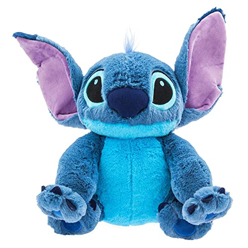 Disney Store Official Stitch Medium Soft Toy for Kids, 38cm/15”, Cuddly Character with Fuzzy Texture and Embroidered Details, Flexible Floppy Ears - Suitable for Ages 0+