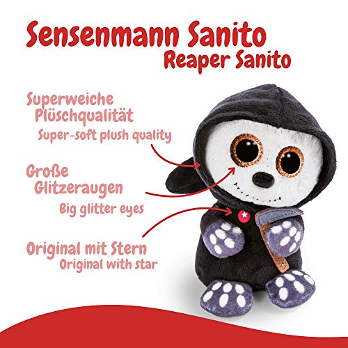 Nici 46305 GLUBSCHIS Cuddly Soft Toy Scary Harvester Sanit, Black