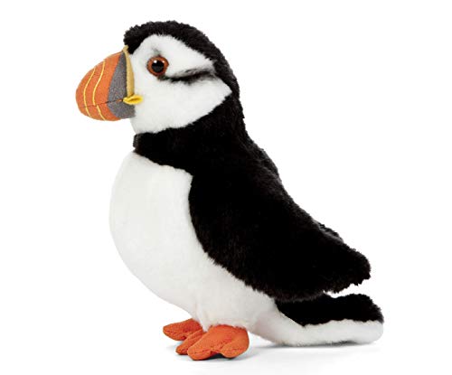 Living Nature Puffin, Realistic Soft Cuddly Large Bird Toy, Naturli Eco-Friendly Plush, 18cm