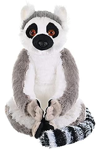 Wild Republic Ring Tailed Lemur Plush Soft Toy, Cuddlekins Cuddly Toys, Gifts for Kids 30 cm