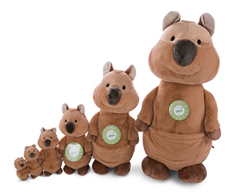 Nici 47213 Cuddly Quokka-Mola 15 cm – Sustainable Plush Toys for Boys, Girls & Babies – Eco-Friendly Stuffed Animal to Cuddle & Play with from The Wild Friends GO Green Collection, Brown