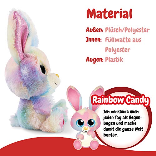 Nici 45561 GLUBSCHIS Cuddly Toy Bunny Rainbow Candy 15cm