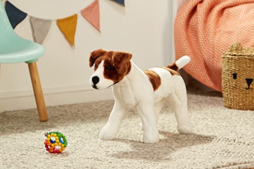 Melissa & Doug Jack Russell Terrier - Plush, Soft Toy, Animal, All Ages, Gift for Boy or Girl, Brown and White, 30 cm