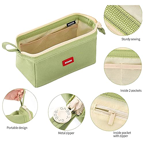 large pencil case boys pencil case for girls pencil case for women aesthetic stationary pencil case for secondary school girls small pencil case large capacity personalised pencil cases big(Green)