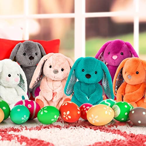 Battat - B. toys - Happy Hues - Sprinkle Bunny - Huggable Stuffed Animal Rabbit Toy - Soft & Cuddly Plush Bunny - Washable - Newborns, Toddlers, Kids