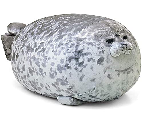 RUNYA Blob Seal Pillow Cute Chubby Seal Plush Toy Stuffed Animals