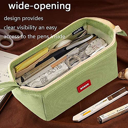 large pencil case boys pencil case for girls pencil case for women aesthetic stationary pencil case for secondary school girls small pencil case large capacity personalised pencil cases big(Green)