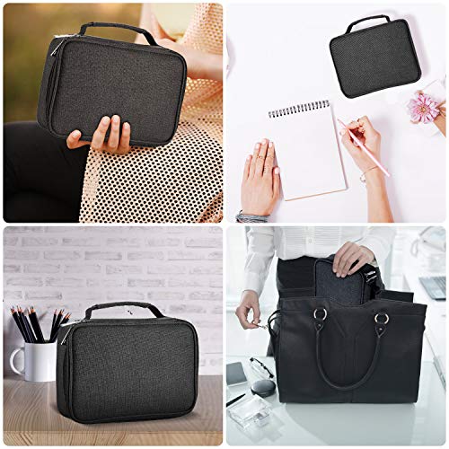 Pencil Case Large Capacity,72 Packs Multifunction Pencil Bag Big Capacity Pen Pouch Holder Stationery Organizer Box School Office Supplies for Girls（Black）