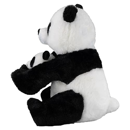 Plush Super Soft Mum & Baby Panda Cuddly Toy Seated Stuffed Kids Wild Animal Plush Travel Toy