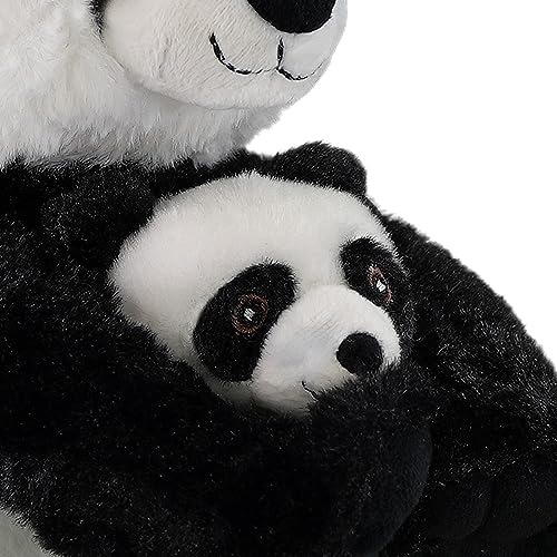 Plush Super Soft Mum & Baby Panda Cuddly Toy Seated Stuffed Kids Wild Animal Plush Travel Toy