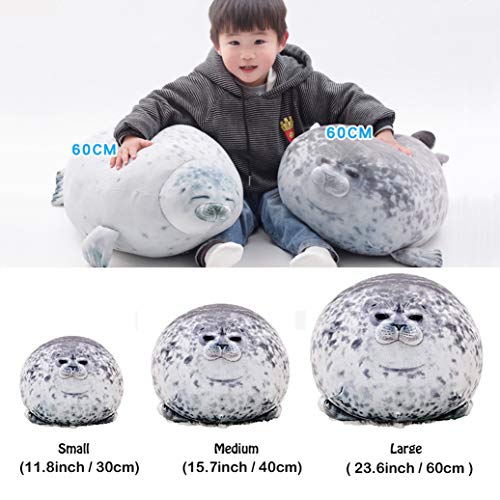 RUNYA Blob Seal Pillow Cute Chubby Seal Plush Toy Stuffed Animals