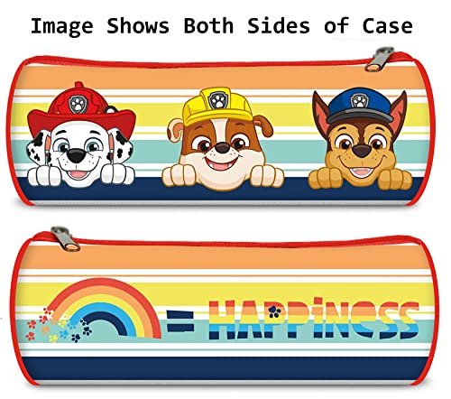 Paw Patrol Barrel Pencil Case, Zipped Pencil Case for School Kids, Pencil Pouch for Back to School Stationery, Single Pocket, Size-22cm (Paw Patrol)