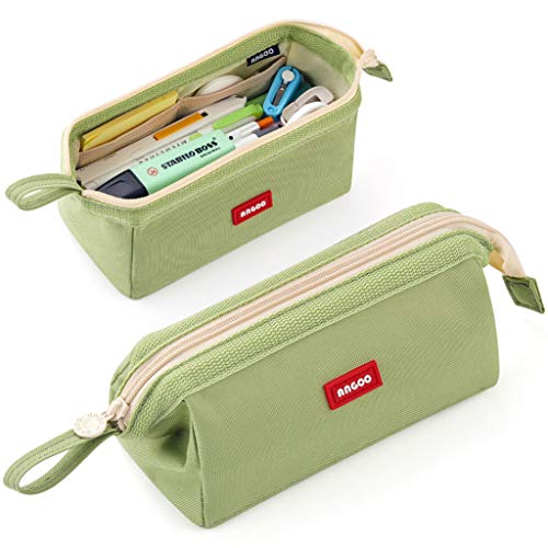 CICIMELON Pencil Case Large Capacity Pencil Pouch Pen Bag for School Teen Girl Boy Men Women (Green)