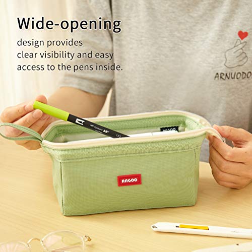 CICIMELON Pencil Case Large Capacity Pencil Pouch Pen Bag for School Teen Girl Boy Men Women (Green)