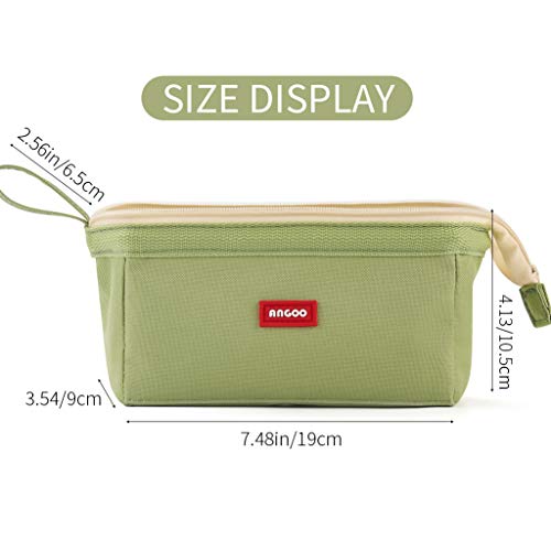 CICIMELON Pencil Case Large Capacity Pencil Pouch Pen Bag for School Teen Girl Boy Men Women (Green)