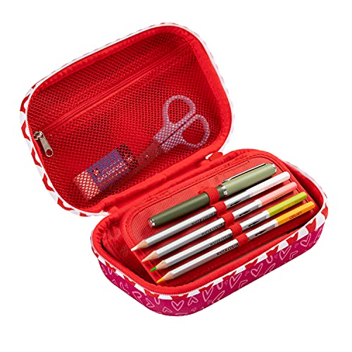 ZIPIT Wildlings Pencil Box for Girls | Pencil Case for School | Organizer Pencil Bag | Large Capacity Pencil Pouch (Pink)