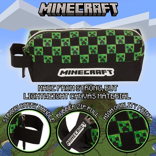 Minecraft Pencil Case Adults Kids Large Capacity Creeper Gaming Accessory Gamer Toiletries Bag