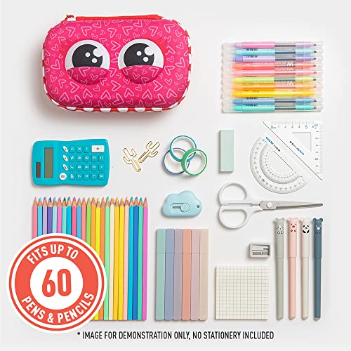 ZIPIT Wildlings Pencil Box for Girls | Pencil Case for School | Organizer Pencil Bag | Large Capacity Pencil Pouch (Pink)