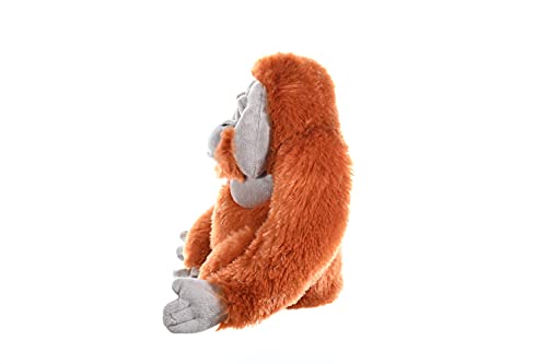 Wild Republic Male Orangutan Plush Soft Toy, Cuddlekins Cuddly Toys, Gifts for Kids 30 cm,Brown