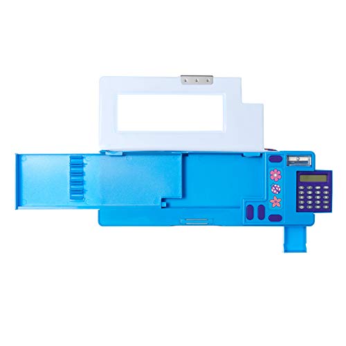 Smiggle Budz Kids Pop Out School Pencil Case for Girls & Boys with Calculator and Sharpener | Leopard Print