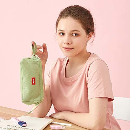 CICIMELON Pencil Case Large Capacity Pencil Pouch Pen Bag for School Teen Girl Boy Men Women (Green)